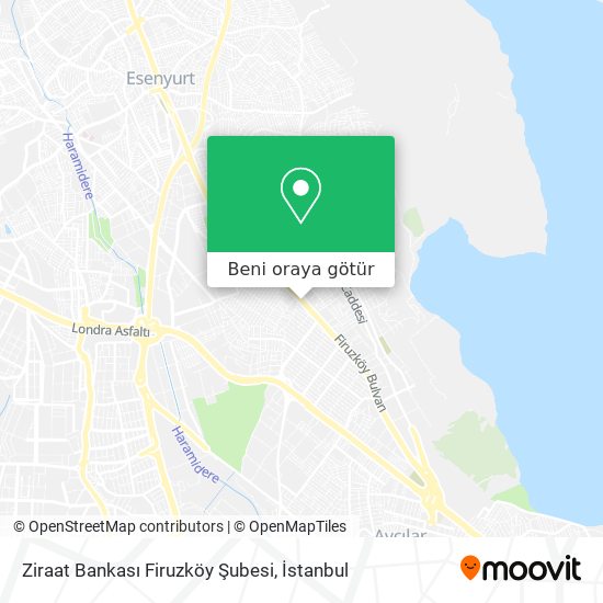 Ziraat Bankası Firuzköy Şubesi harita