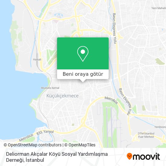 Deliorman Akçalar Köyü Sosyal Yardımlaşma Derneği harita