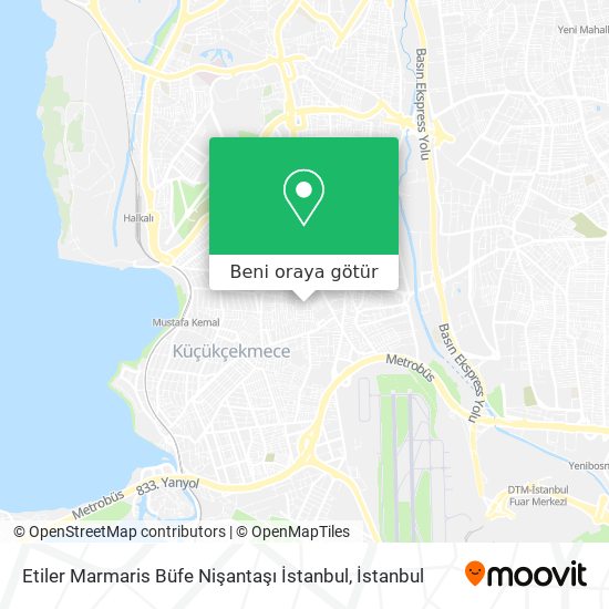 Etiler Marmaris Büfe Nişantaşı İstanbul harita