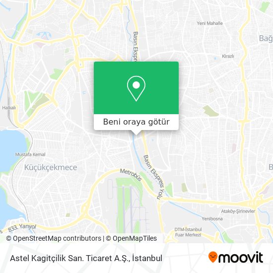Astel Kagitçilik San. Ticaret A.Ş. harita