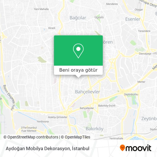 Aydoğan Mobilya Dekorasyon harita