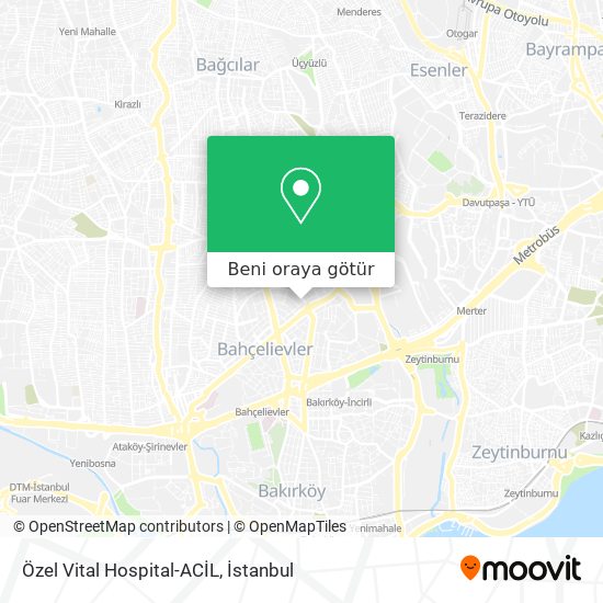 Özel Vital Hospital-ACİL harita