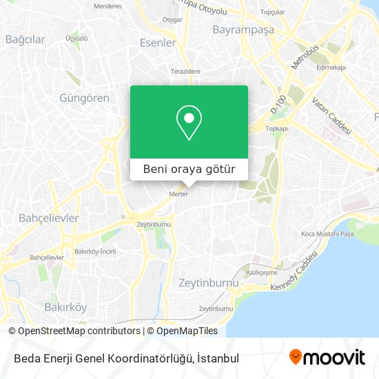 Beda Enerji Genel Koordinatörlüğü harita