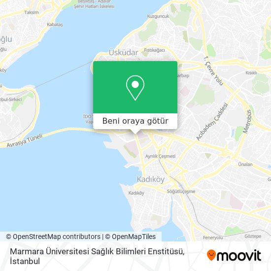 Marmara Üniversitesi Sağlık Bilimleri Enstitüsü harita