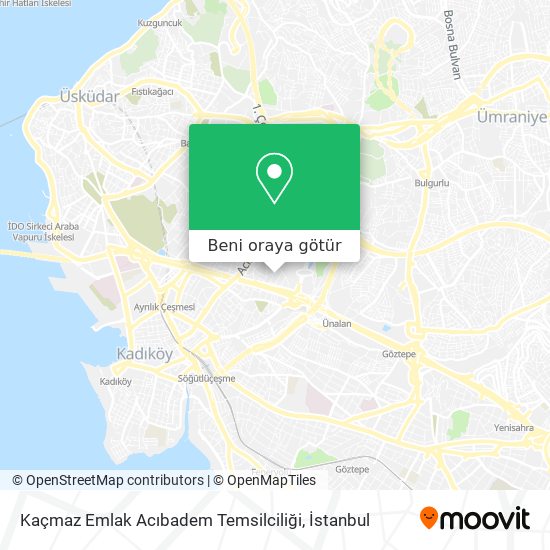Kaçmaz Emlak Acıbadem Temsilciliği harita