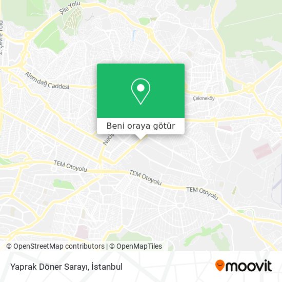 Yaprak Döner Sarayı harita