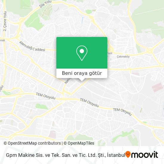 Gpm Makine Sis. ve Tek. San. ve Tic. Ltd. Şti. harita