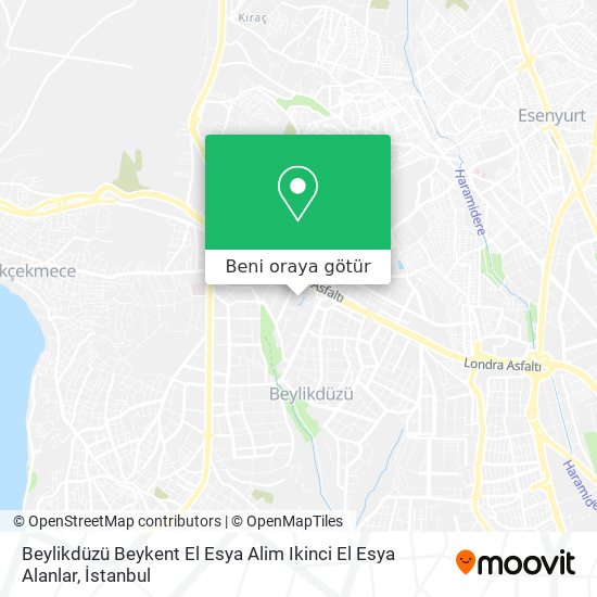 Beylikdüzü Beykent El Esya Alim Ikinci El Esya Alanlar harita