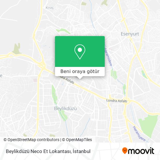 Beylikdüzü Neco Et Lokantası harita