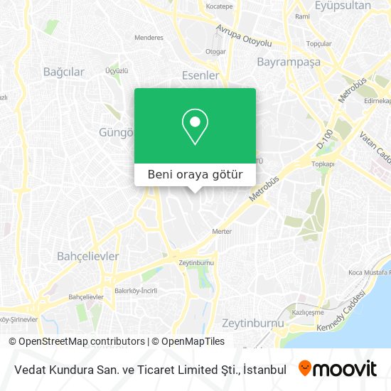Vedat Kundura San. ve Ticaret Limited Şti. harita