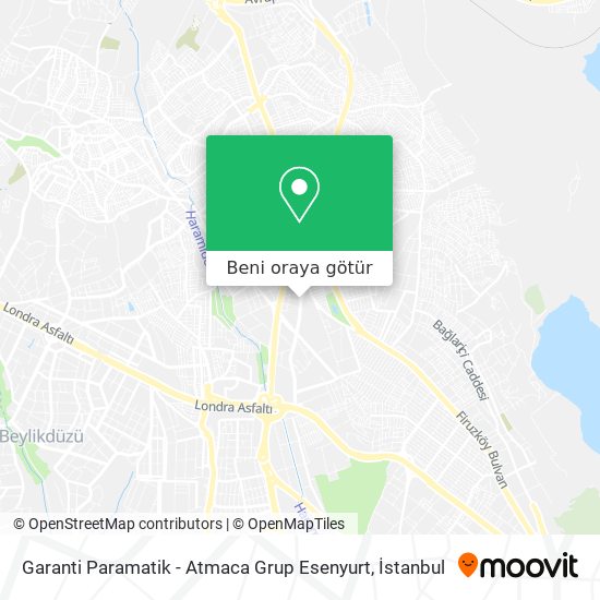 Garanti Paramatik - Atmaca Grup Esenyurt harita