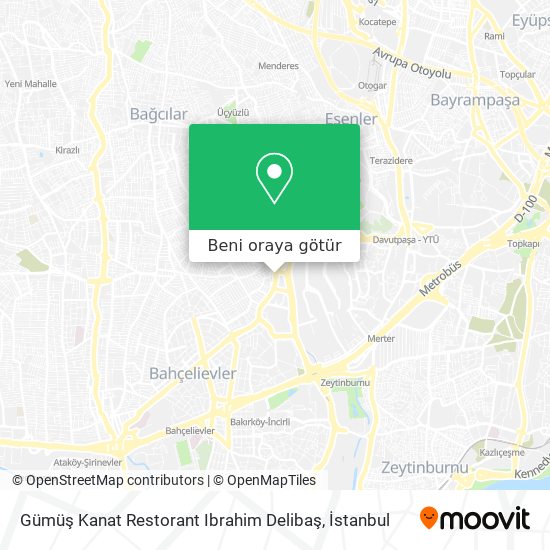 Gümüş Kanat Restorant Ibrahim Delibaş harita