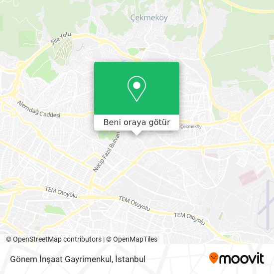 Gönem İnşaat Gayrimenkul harita