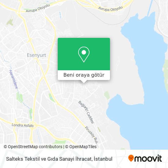 Salteks Tekstil ve Gıda Sanayi İhracat harita