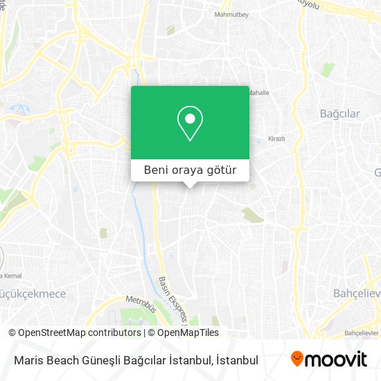 Maris Beach Güneşli Bağcılar İstanbul harita