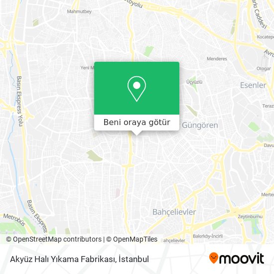 Akyüz Halı Yıkama Fabrikası harita