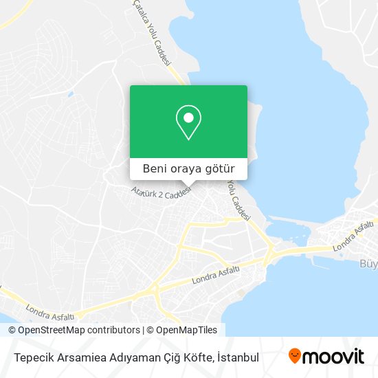 Tepecik Arsamiea Adıyaman Çiğ Köfte harita