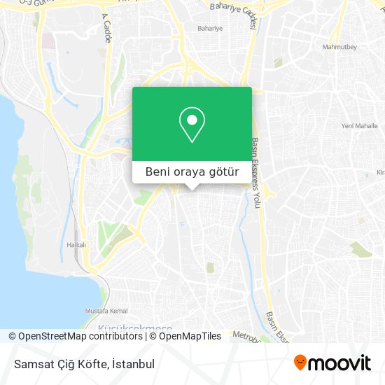 Samsat Çiğ Köfte harita