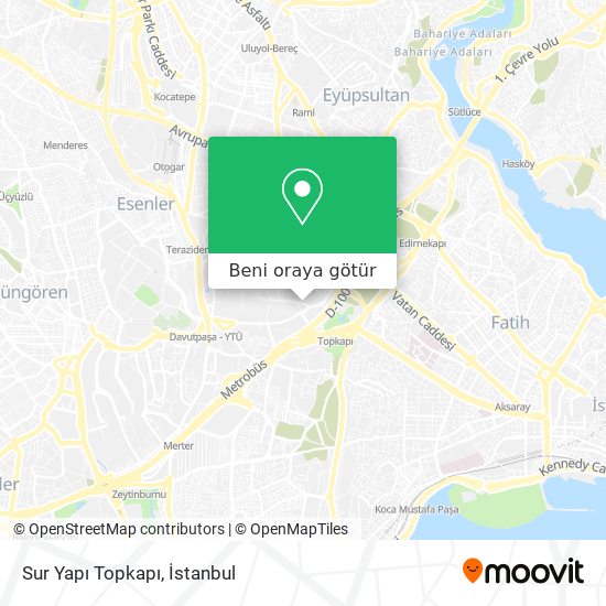 Sur Yapı Topkapı harita