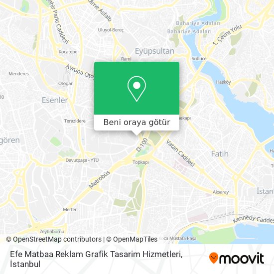 Efe Matbaa Reklam Grafik Tasarim Hizmetleri harita