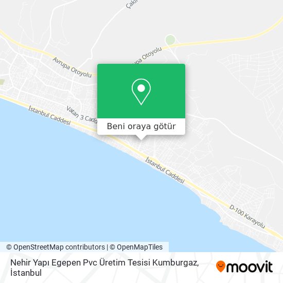 Nehir Yapı Egepen Pvc Üretim Tesisi Kumburgaz harita