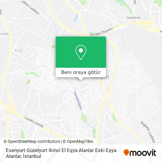 Esenyurt Güzelyurt Ikinci El Eşya Alanlar Eski Eşya Alanlar harita