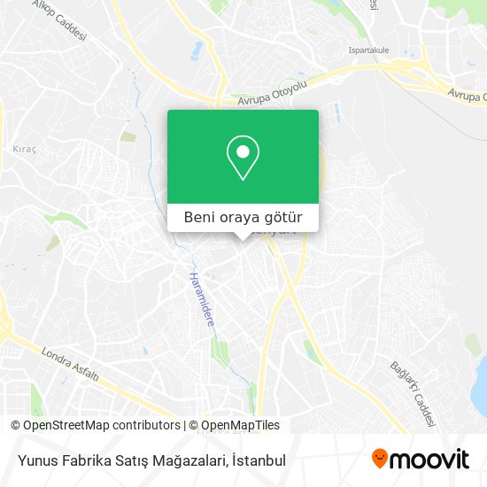 Yunus Fabrika Satış Mağazalari harita