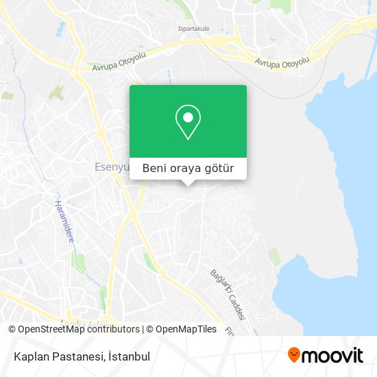 Kaplan Pastanesi harita