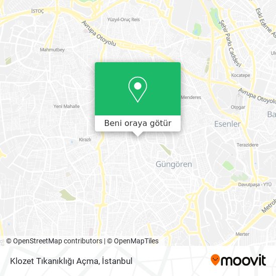 Klozet Tıkanıklığı Açma harita