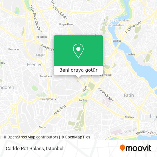 Cadde Rot Balans harita