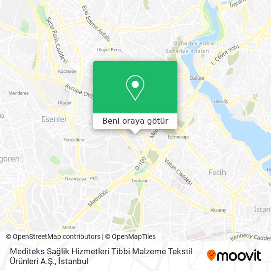 Mediteks Sağlik Hizmetleri Tibbi Malzeme Tekstil Ürünleri A.Ş. harita