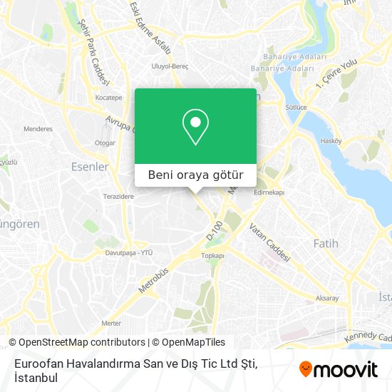 Euroofan Havalandırma San ve Dış Tic Ltd Şti harita