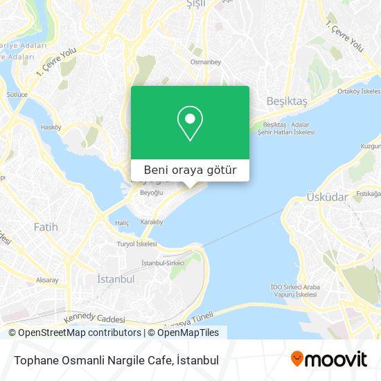 Tophane Osmanli Nargile Cafe harita