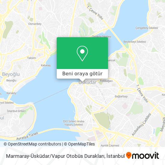 Marmaray-Üsküdar / Vapur Otobüs Durakları harita