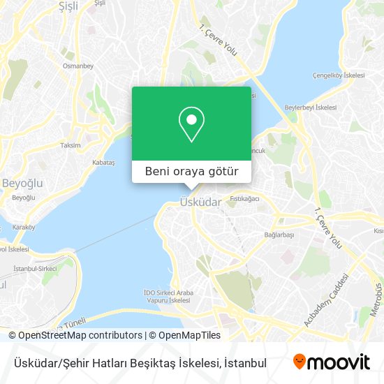 Üsküdar / Şehir Hatları Beşiktaş İskelesi harita