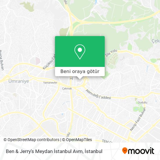 Ben & Jerry's Meydan İstanbul Avm harita