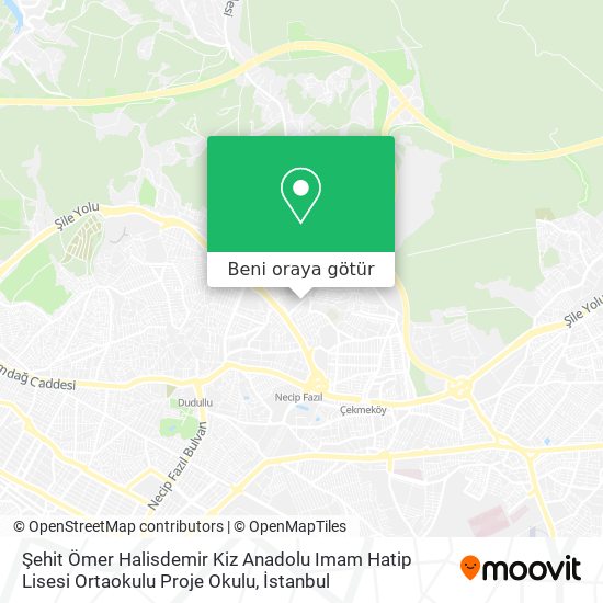 Şehit Ömer Halisdemir Kiz Anadolu Imam Hatip Lisesi Ortaokulu Proje Okulu harita
