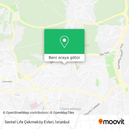 Sentel Lıfe Çekmeköy Evleri harita