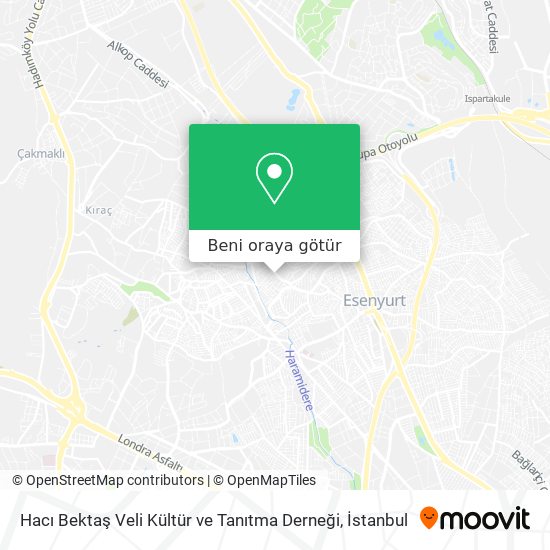 Hacı Bektaş Veli Kültür ve Tanıtma Derneği harita