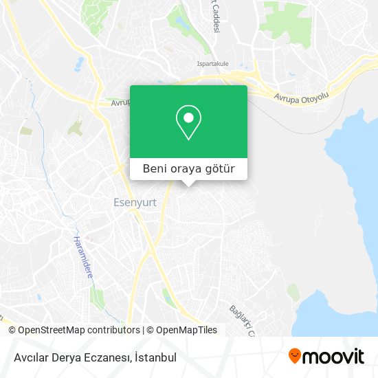 Avcılar Derya Eczanesı harita