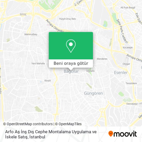 Arfo Aş İnş Dış Cephe Montalama Uygulama ve İskele Satış harita