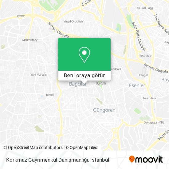 Korkmaz Gayrimenkul Danışmanlığı harita