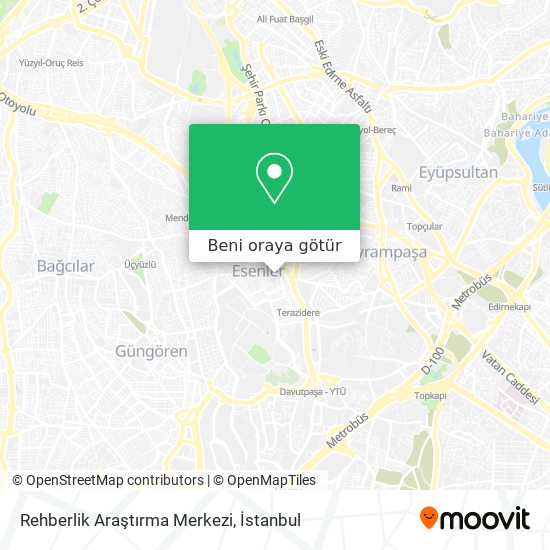 Rehberlik Araştırma Merkezi harita