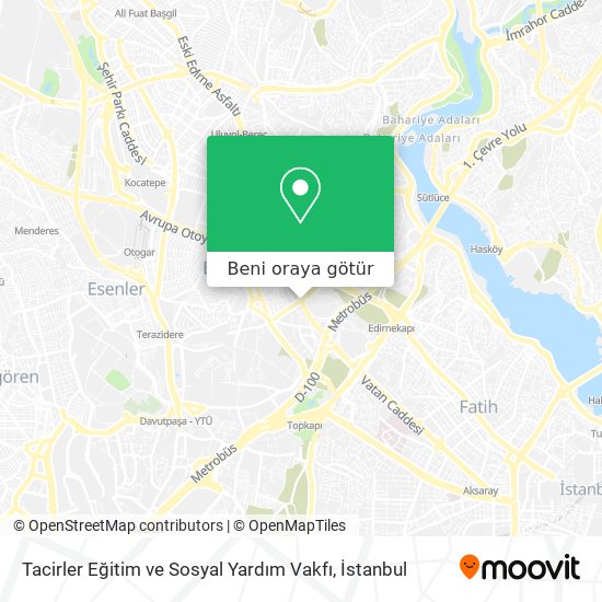 Tacirler Eğitim ve Sosyal Yardım Vakfı harita