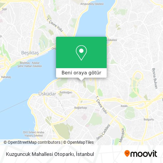 Kuzguncuk Mahallesi Otoparkı harita