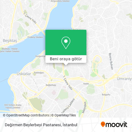 Değirmen Beylerbeyi Pastanesi harita