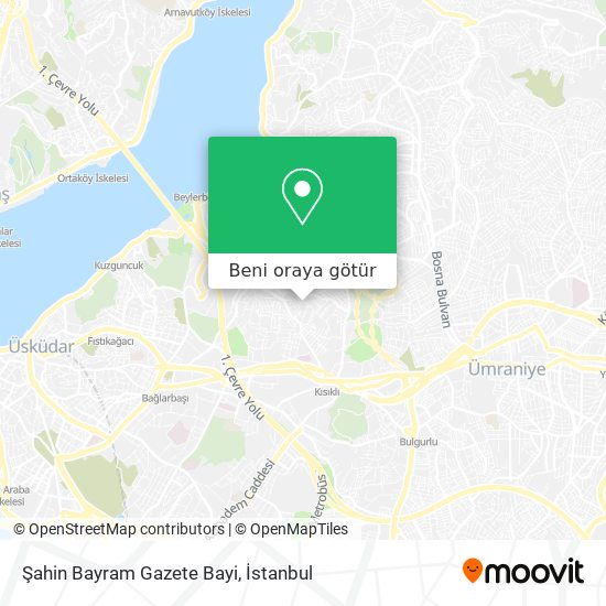 Şahin Bayram Gazete Bayi harita