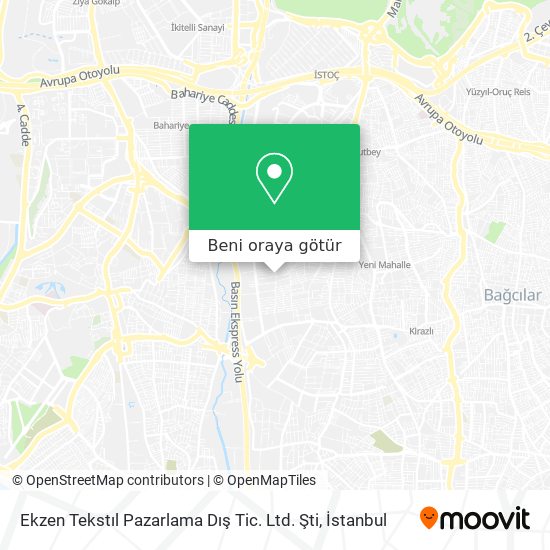 Ekzen Tekstıl Pazarlama Dış Tic. Ltd. Şti harita