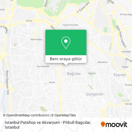 Istanbul Petshop ve Akvaryum - Pitbull Bagcılar harita