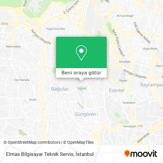 Elmas Bilgisayar Teknik Servis harita